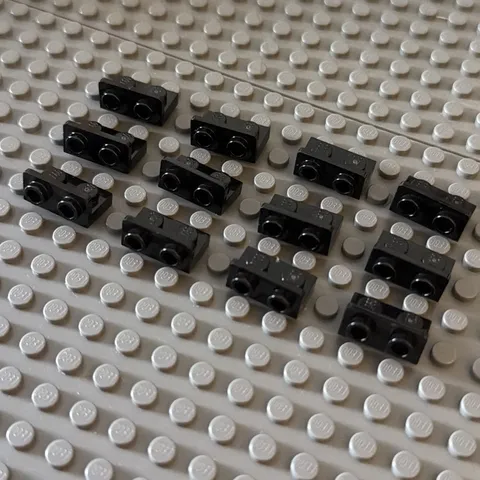 Lego Lot Black 1x2 Inverted Bracket 99780 (lot of 12)