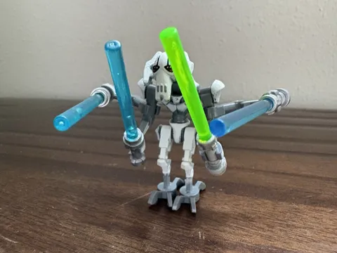 COSTOM General Grievous LEGO Minifigure Star Wars - Light Sabers Included!