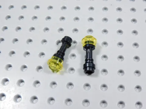 LEGO Lot of 2 Black Flashlights Utensil Accessory Minifig BI