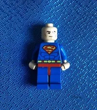 LEGO Superman Minifigure DC Super Heroes Blue Suit Yellow Belt NO CAPE Used