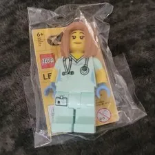 New LEGO LED Keychain Light Classic Nurse 3' Minifigure Mini Figure