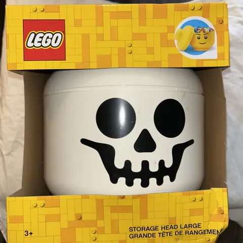 Lego Head Small Skeleton Skull Container Halloween Bowl Storage Holder