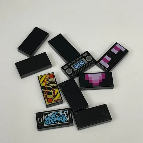 Lego 3069 Black Replacement Parts Pieces Lot of 10