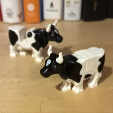 2x LEGO® 64452pb02 - 4539242 - Cow Body with Black Spots Pattern