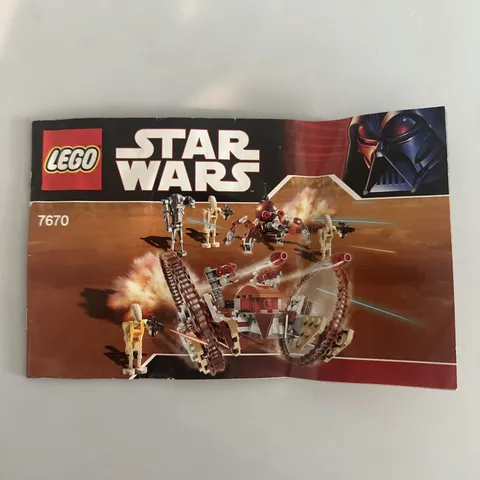 LEGO Star Wars Instruction Manuals Set 7670