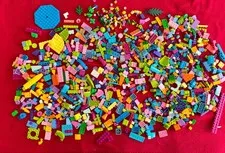 LEGO Bulk lot 1lb 6oz+ Pink, Purple, Lime, Aqua, Orange, Flowers - CLEAN