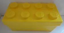LEGO Yellow Brick Storage Case 8 Stud Plastic Bin Box EMPTY 14"x7"x7"