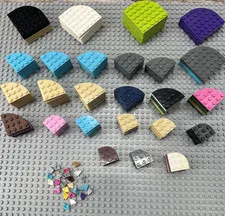 LEGO Lot of 167 Round Corner Plates 6x6, 4x4, 3x3 Plus 1x1 Round Quarter Plates