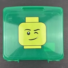 LEGO Project Case Green Storage Container  13"x12"x3" Carry Case 2013