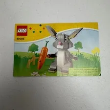 Lego Set 40086 Easter Bunny MANUAL ONLY Booklet Instruction Carrot Holiday