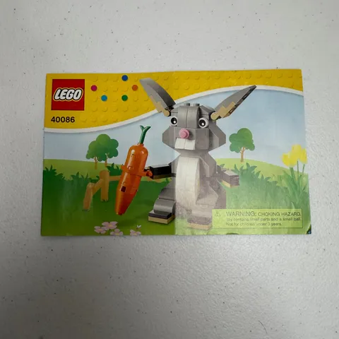 Lego Set 40086 Easter Bunny MANUAL ONLY Booklet Instruction Carrot Holiday