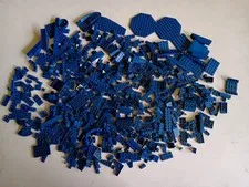 LEGO BULK LOT OF 720 DARK BLUE BRICKS PLATES SLOPES SPECIALTY PIECES