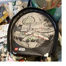 LEGO Star Wars Carrying Case Black/Gray 2012 X-Wing & Death Star Graphics