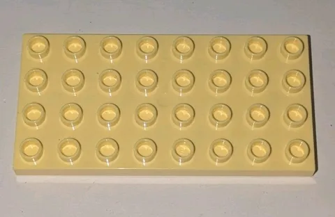 LEGO DUPLO BRIGHT LIGHT YELLOW PLATE 4x8 BASEPLATE 4 X 8 Dots Block Base 8x4