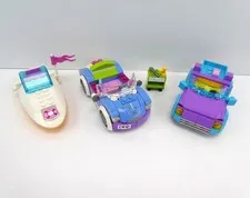 Lego Friends Vehicles: Stephanie's Convertible Mia's Roaster Olivia's Speed Boat