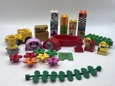 HUGE Lot Of Specialty LEGO DUPLO Pieces Treasure Chest, Fire Hydrant Vine Trophy