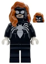 LEGO® Minifig sh1064 - Spider-Woman - Black Outfit with Black Legs
