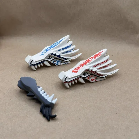 Lego Epic Dragon Battle Head Ninjago Brown Spiny 9450 Upper & Lower Jaws Animal