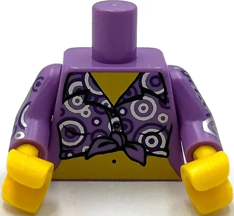 Lego New Medium Lavender Minifigure Torso Female Shirt Tied at Waist Part