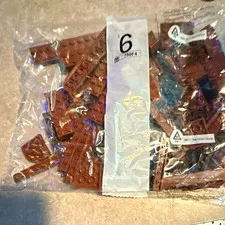 LEGO Bulk Lot Bricks & Plates Polybag Brown Plastic Pieces 750F4