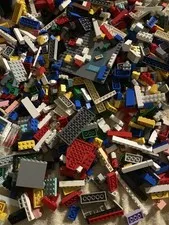Bulk LEGO LOT Almost 5 pound box of Bricks, parts, Pieces, Tires accessories