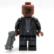 LEGO Marvel Nick Fury Minifigure, Minifig, Avengers, Figure ID SH0585b