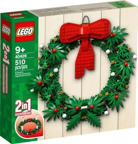 Lego Christmas Wreath 2-In-1 Toy, Gift, Building Blocks, For Boys And Girls, Ag_