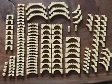 LEGO 130pc Tan Arch Lot Raised Inverted Bow Castle Building Parts