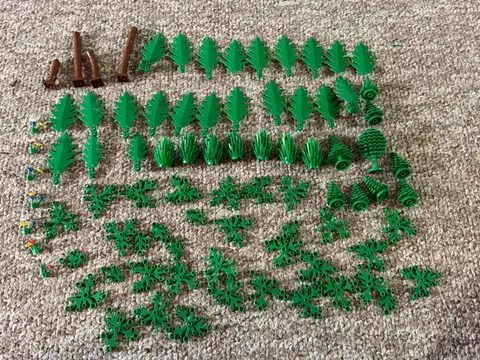 Lego Vintage Tree & Plants Lot 
