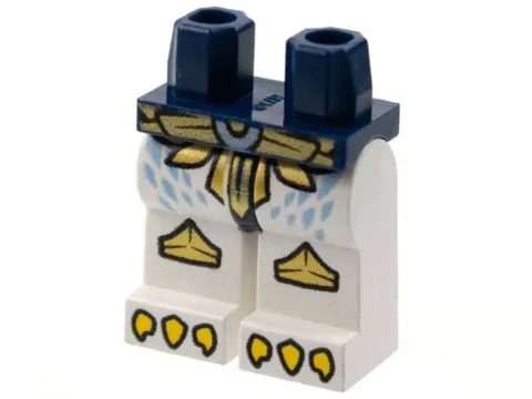 LEGO® Part 970c01pb15 - Hips and White Legs with Gold Belt