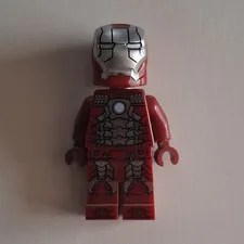 LEGO Iron Man Minifigure Minifig Red/Silver Suit Figure Plastic