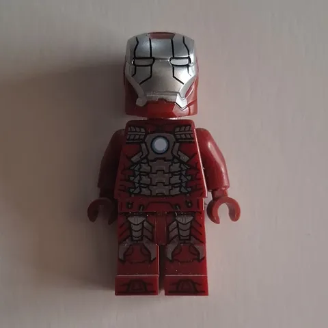 LEGO Iron Man Minifigure Minifig Red/Silver Suit Figure Plastic