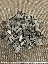 LEGO Gray 2x4 Bricks Lot of 100 Genuine Building Pieces Bulk Used