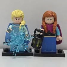 Lego Minifigure 71024 Disney Series 2 Frozen Elsa & Anna Complete CMF Pristine