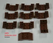 LEGO NEW 2x4 Reddish Brown Slope (45°) Double Inverted (10x) 6039192 Brick 4871