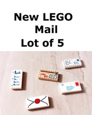New LEGO Mail Lot of 5 Letter All Printed 1x2 Assorted Styles Mailbox Surprises
