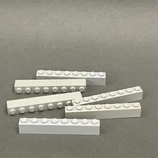 Lego 3008 Light Gray Replacement Parts Pieces Lot of 6