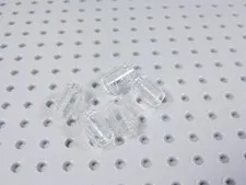 LEGO Lot of 5 Trans Clear 1x1 Round Bricks w/ Open Center BA