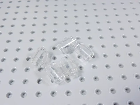 LEGO Lot of 5 Trans Clear 1x1 Round Bricks w/ Open Center BA