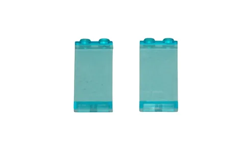 2 Lego® TRAIN Railway 9V RC Window for Waggon Carriage 2x3 TALL BLUE