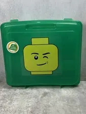 LEGO Hard Transparent Green Plastic Travel Storage Case 2010