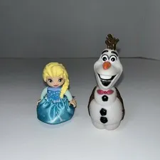 LEGO Duplo Disney Frozen Princess Figures Lot Olaf Elsa w/ Skirt Dress Set of 2
