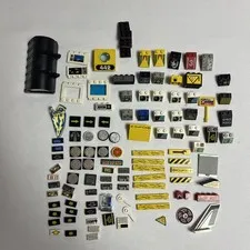Vintage Lego Specialty Parts Stickered Decaled Printed 100+