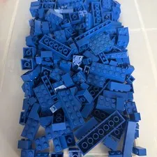 LEGO BLUE LOT 250 PCS RANDOM BRICKS BUILDING PIECES BRICK