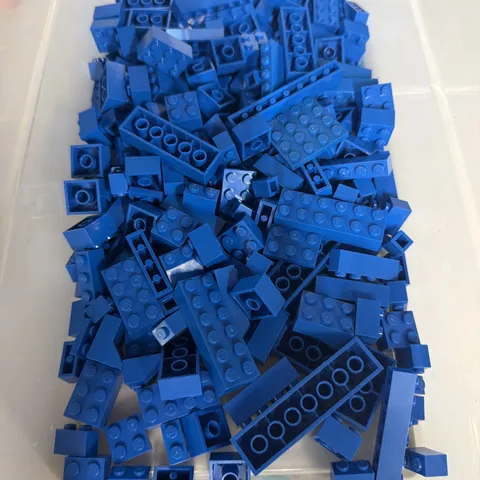 LEGO BLUE LOT 250 PCS RANDOM BRICKS BUILDING PIECES BRICK