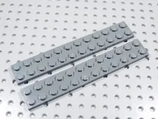 LEGO Lot of 2 Dark Bluish Gray 2x12 Plates BP