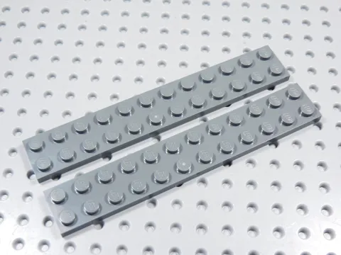 LEGO Lot of 2 Dark Bluish Gray 2x12 Plates BP