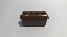 Lego Container, Treasure Chest Thin Hinge Curved Lid 4738bc01 Brown Brown
