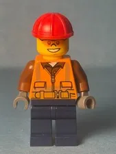 LEGO City Minifig cty0584 - Construction Worker - Scratches/No Cracks