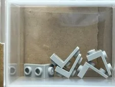 LEGO Parts - Light Bluish Gray Bracket 1 x 1 - 1 x 2 - No 79389 - QTY 5